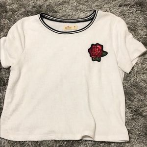 Hollister tee with sequence rose